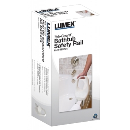 LUMEX Tub-Guard Bathtub Safety Rails, Tall - 16.5" Height 69663A-1